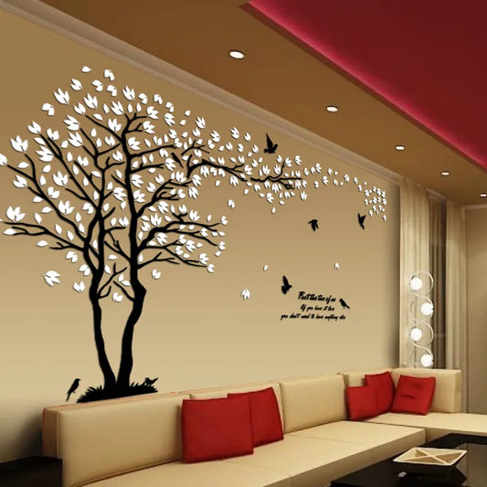 Big size Lovers Tree Acrylic Wall Stickers for Living room