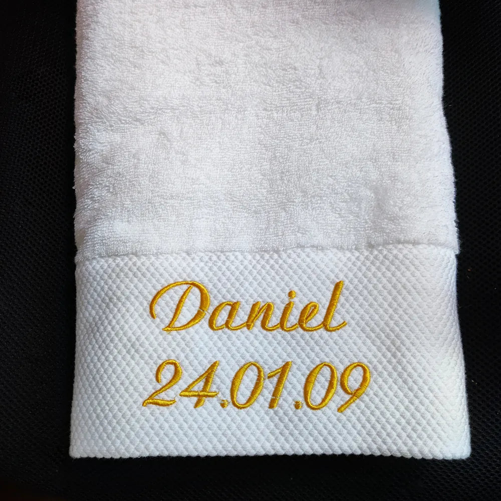 AHSNME 80x160cm white cotton bath towels