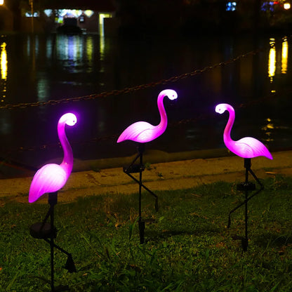 Solar Waterproof Flamingo Lawn Light Garden