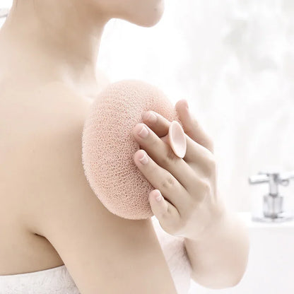 3D Natural Loofah Bath with Suction Ball Body Scrub Massage Ball