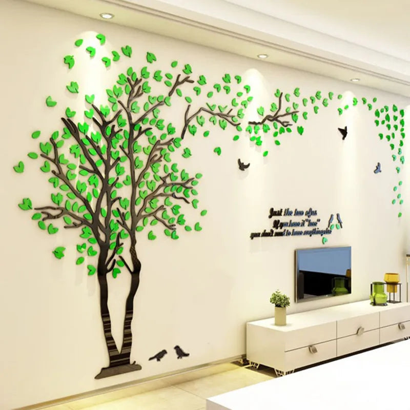 Big size Lovers Tree Acrylic Wall Stickers for Living room