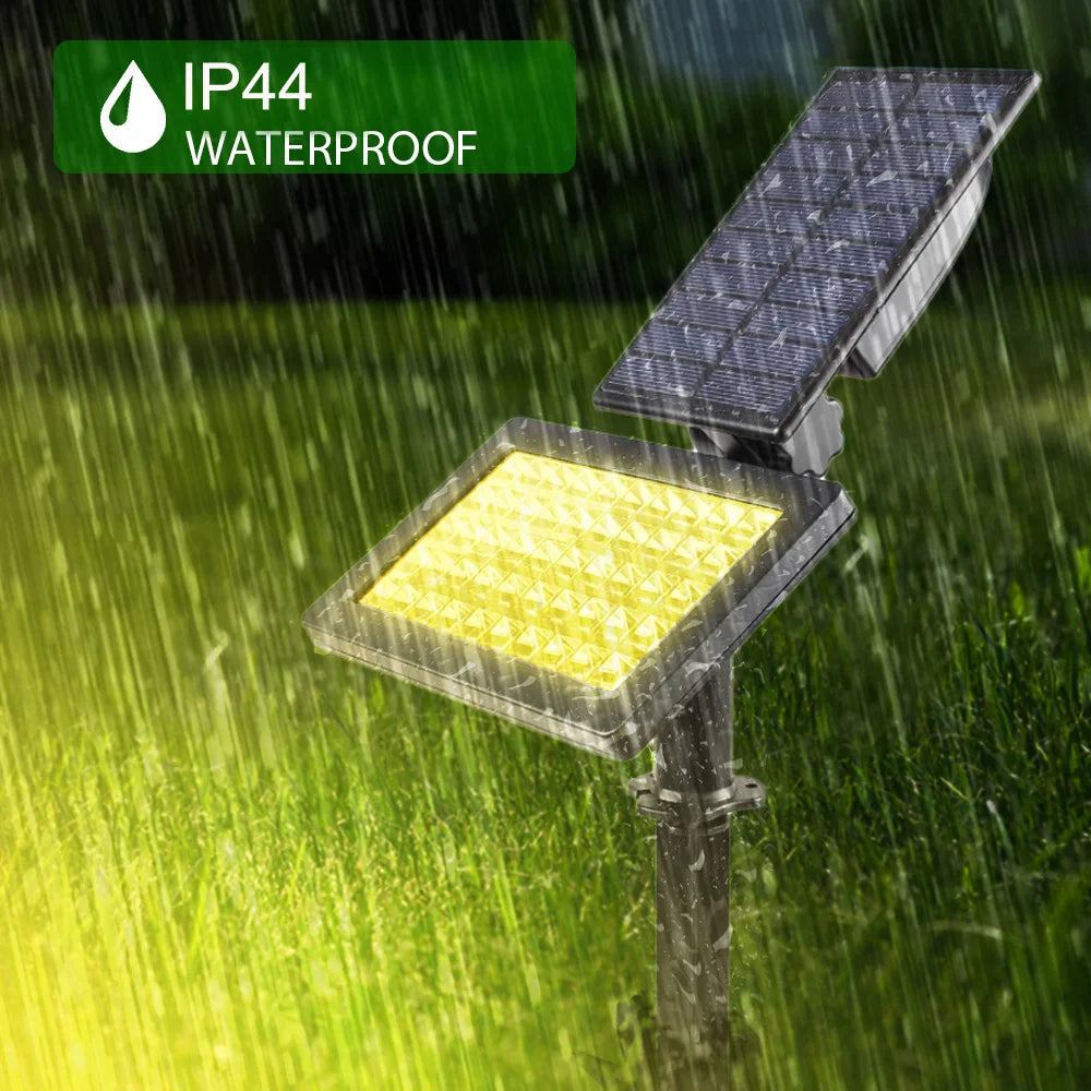 Warm White Solar Spotlights 50 LED Outdoor Landscape Wall Light