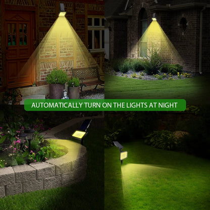 Warm White Solar Spotlights 50 LED Outdoor Landscape Wall Light