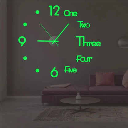 Wall clock modern design acrylic mirror Quartz watch