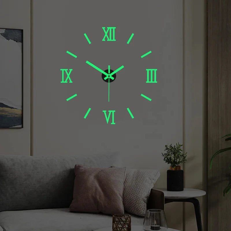 Wall clock modern design acrylic mirror Quartz watch