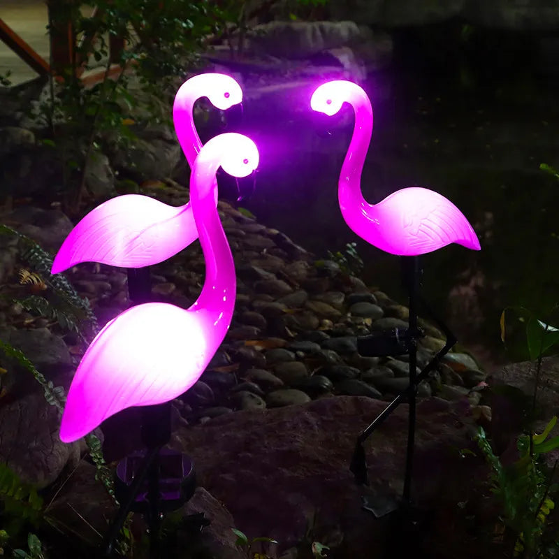 Solar Waterproof Flamingo Lawn Light Garden