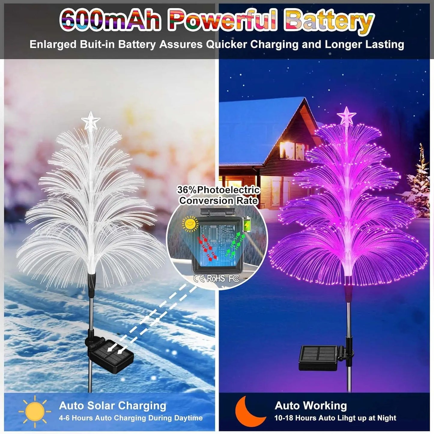 Solar Christmas lights Garden jellyfish lights