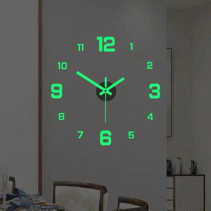 Wall clock modern design acrylic mirror Quartz watch