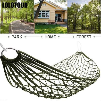 180x80cm Single Nylon Net Hammock Swing Hanging Sleeping Bed