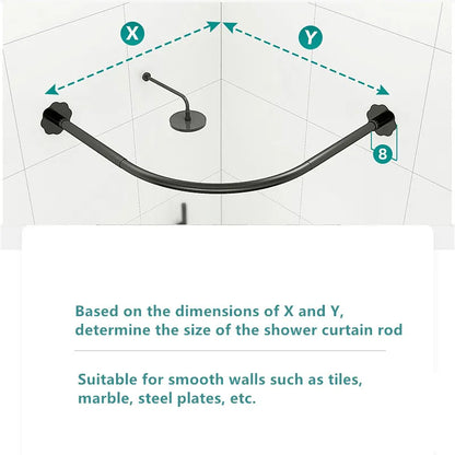 Extendable Corner Shower Curtain