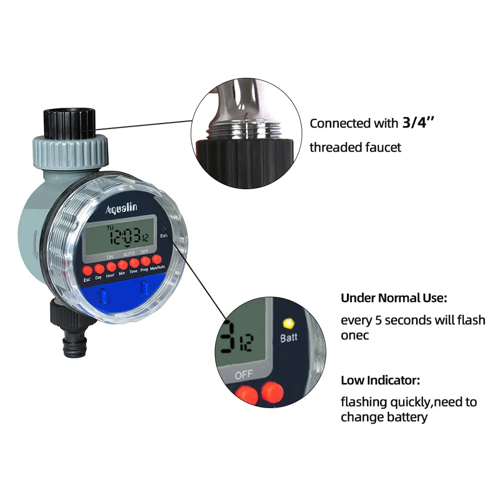 Automatic LCD Display Watering Timer