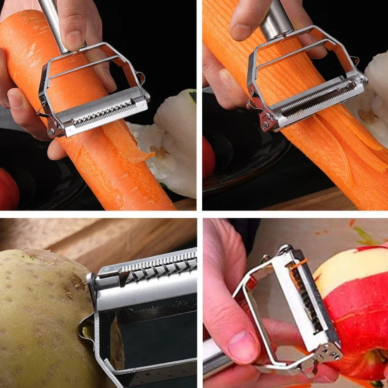 Multifunctional stainless steel cutter for fruits, potatoes, cucumbers