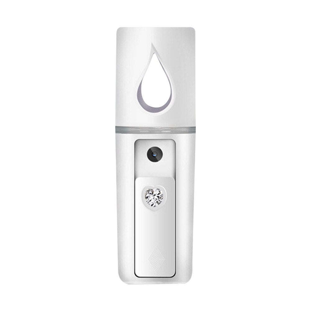 Facial Face Humidifier Beauty Instrument USB Rechargeable Mini Nano Facial Steamer Cool Mist Face Atomizer with Mirror