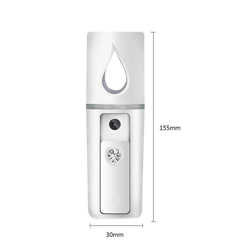 Facial Face Humidifier Beauty Instrument USB Rechargeable Mini Nano Facial Steamer Cool Mist Face Atomizer with Mirror