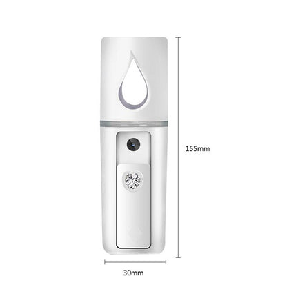 Facial Face Humidifier Beauty Instrument USB Rechargeable Mini Nano Facial Steamer Cool Mist Face Atomizer with Mirror