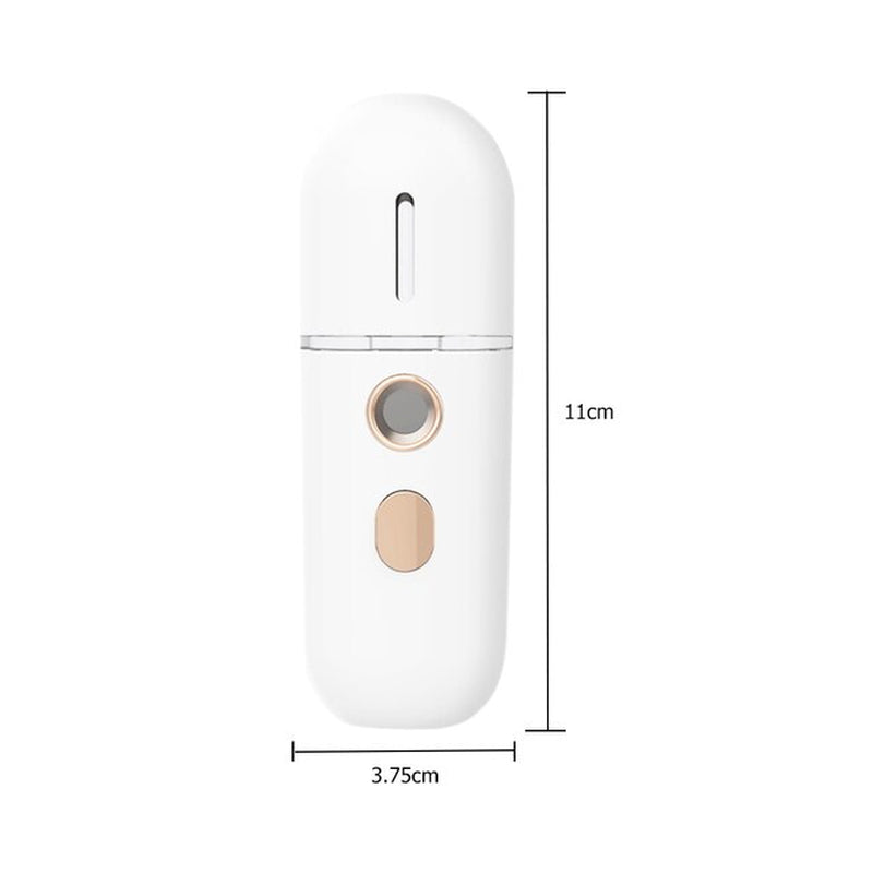 Facial Face Humidifier Beauty Instrument USB Rechargeable Mini Nano Facial Steamer Cool Mist Face Atomizer with Mirror