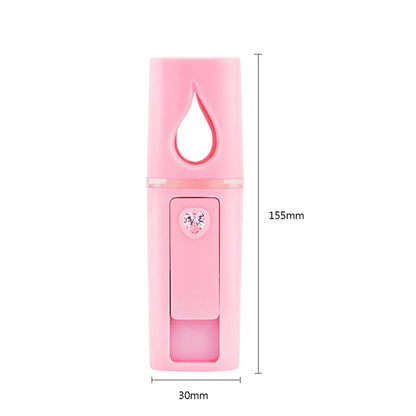 Facial Face Humidifier Beauty Instrument USB Rechargeable Mini Nano Facial Steamer Cool Mist Face Atomizer with Mirror