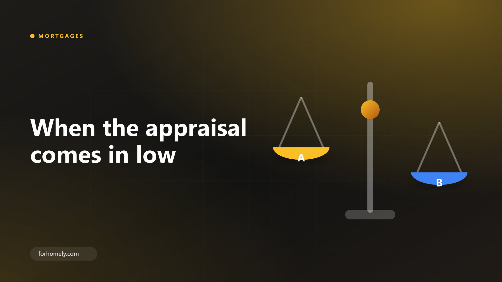 Illustration of a balance scale weighing an offer price against an appraised value
