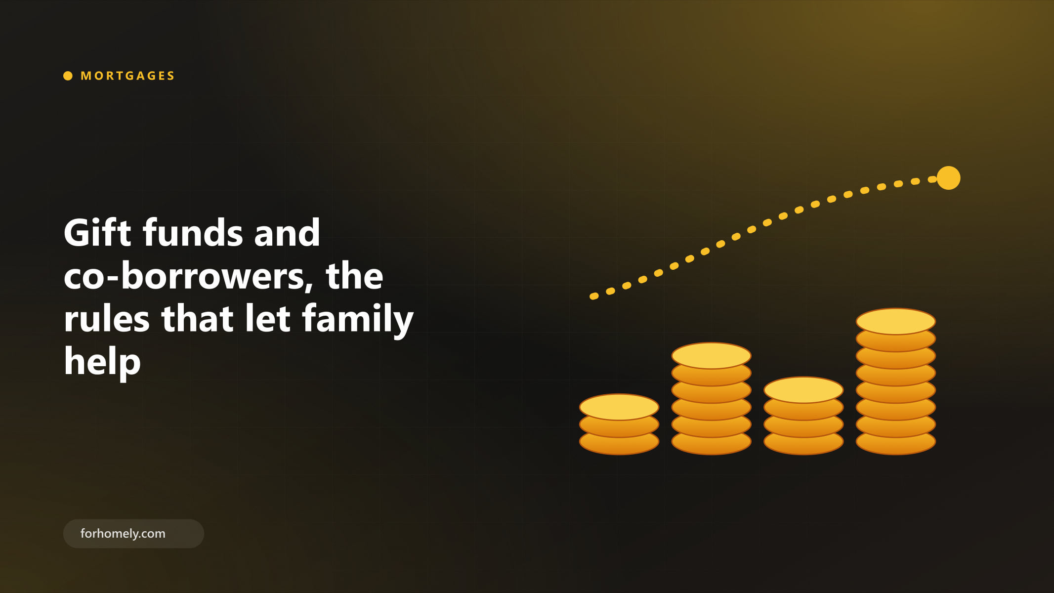 Illustration of rising stacks of coins with an upward dotted arrow, representing gift funds boosting buying power